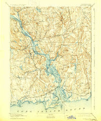 Saybrook Connecticut Historical topographic map, 1:62500 scale, 15 X 15 Minute, Year 1893
