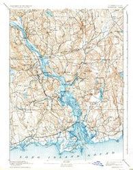Saybrook Connecticut Historical topographic map, 1:62500 scale, 15 X 15 Minute, Year 1893