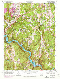 Southbury Connecticut Historical topographic map, 1:24000 scale, 7.5 X 7.5 Minute, Year 1964