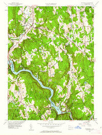 Southbury Connecticut Historical topographic map, 1:24000 scale, 7.5 X 7.5 Minute, Year 1953