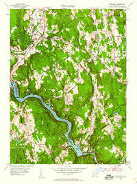 Southbury Connecticut Historical topographic map, 1:24000 scale, 7.5 X 7.5 Minute, Year 1953