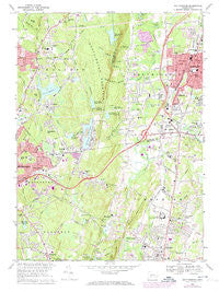 Southington Connecticut Historical topographic map, 1:24000 scale, 7.5 X 7.5 Minute, Year 1968