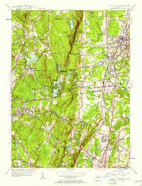 Southington Connecticut Historical topographic map, 1:24000 scale, 7.5 X 7.5 Minute, Year 1955