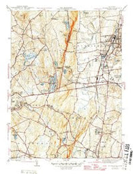 Southington Connecticut Historical topographic map, 1:31680 scale, 7.5 X 7.5 Minute, Year 1946