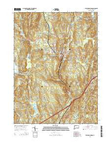 Stafford Springs Connecticut Current topographic map, 1:24000 scale, 7.5 X 7.5 Minute, Year 2015