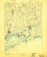 Stonington Connecticut Historical topographic map, 1:62500 scale, 15 X 15 Minute, Year 1893