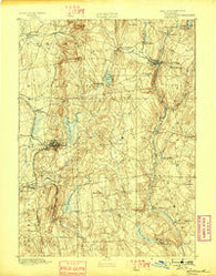 Tolland Connecticut Historical topographic map, 1:62500 scale, 15 X 15 Minute, Year 1892