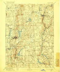 Tolland Connecticut Historical topographic map, 1:62500 scale, 15 X 15 Minute, Year 1892