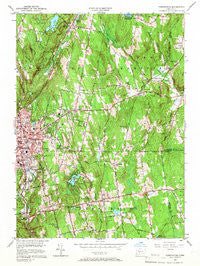 Torrington Connecticut Historical topographic map, 1:24000 scale, 7.5 X 7.5 Minute, Year 1956