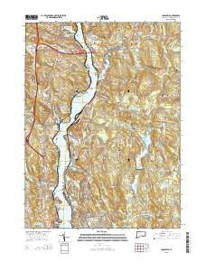 Uncasville Connecticut Current topographic map, 1:24000 scale, 7.5 X 7.5 Minute, Year 2015