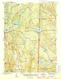 Voluntown Connecticut Historical topographic map, 1:31680 scale, 7.5 X 7.5 Minute, Year 1943