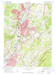 Wallingford Connecticut Historical topographic map, 1:24000 scale, 7.5 X 7.5 Minute, Year 1967