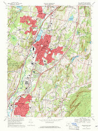 Wallingford Connecticut Historical topographic map, 1:24000 scale, 7.5 X 7.5 Minute, Year 1967