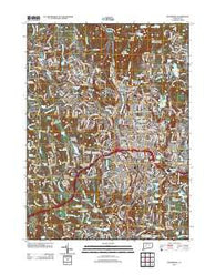 Waterbury Connecticut Historical topographic map, 1:24000 scale, 7.5 X 7.5 Minute, Year 2012