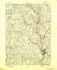 Waterbury Connecticut Historical topographic map, 1:62500 scale, 15 X 15 Minute, Year 1893