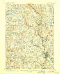 Waterbury Connecticut Historical topographic map, 1:62500 scale, 15 X 15 Minute, Year 1904