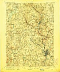 Waterbury Connecticut Historical topographic map, 1:62500 scale, 15 X 15 Minute, Year 1904