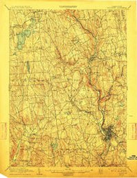 Waterbury Connecticut Historical topographic map, 1:62500 scale, 15 X 15 Minute, Year 1904