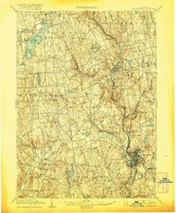 Waterbury Connecticut Historical topographic map, 1:62500 scale, 15 X 15 Minute, Year 1904