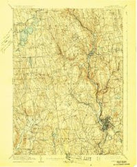 Waterbury Connecticut Historical topographic map, 1:62500 scale, 15 X 15 Minute, Year 1904