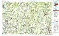 Waterbury Connecticut Historical topographic map, 1:100000 scale, 30 X 60 Minute, Year 1993