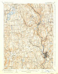 Waterbury Connecticut Historical topographic map, 1:62500 scale, 15 X 15 Minute, Year 1904