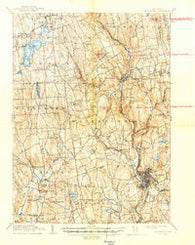 Waterbury Connecticut Historical topographic map, 1:62500 scale, 15 X 15 Minute, Year 1904