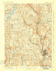 Waterbury Connecticut Historical topographic map, 1:62500 scale, 15 X 15 Minute, Year 1904