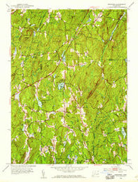 Westford Connecticut Historical topographic map, 1:24000 scale, 7.5 X 7.5 Minute, Year 1952