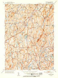 Westford Connecticut Historical topographic map, 1:31680 scale, 7.5 X 7.5 Minute, Year 1952