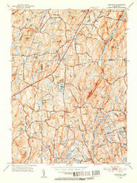 Westford Connecticut Historical topographic map, 1:31680 scale, 7.5 X 7.5 Minute, Year 1952