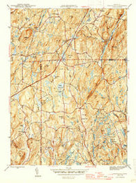 Westford Connecticut Historical topographic map, 1:31680 scale, 7.5 X 7.5 Minute, Year 1945
