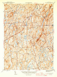 Westford Connecticut Historical topographic map, 1:31680 scale, 7.5 X 7.5 Minute, Year 1945
