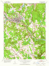 Willimantic Connecticut Historical topographic map, 1:24000 scale, 7.5 X 7.5 Minute, Year 1953