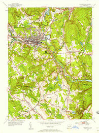 Willimantic Connecticut Historical topographic map, 1:24000 scale, 7.5 X 7.5 Minute, Year 1953