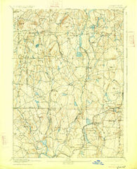 Woodstock Connecticut Historical topographic map, 1:62500 scale, 15 X 15 Minute, Year 1892
