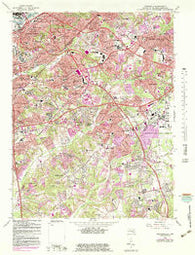 Anacostia District of Columbia Historical topographic map, 1:24000 scale, 7.5 X 7.5 Minute, Year 1965