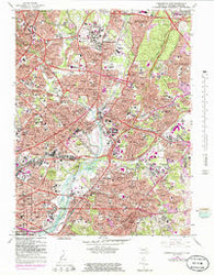 Washington East District of Columbia Historical topographic map, 1:24000 scale, 7.5 X 7.5 Minute, Year 1965