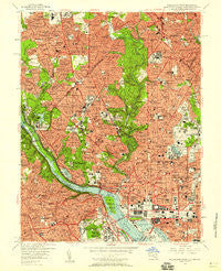 Washington West District of Columbia Historical topographic map, 1:24000 scale, 7.5 X 7.5 Minute, Year 1956