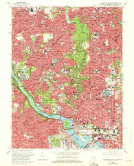 Washington West District of Columbia Historical topographic map, 1:24000 scale, 7.5 X 7.5 Minute, Year 1965
