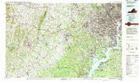 Washington West District of Columbia Historical topographic map, 1:100000 scale, 30 X 60 Minute, Year 1982
