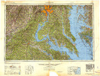 Washington District of Columbia Historical topographic map, 1:250000 scale, 1 X 2 Degree, Year 1948