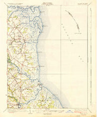 Bowers Delaware Historical topographic map, 1:62500 scale, 15 X 15 Minute, Year 1936