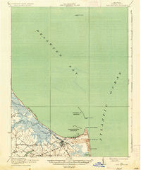 Cape Henlopen Delaware Historical topographic map, 1:62500 scale, 15 X 15 Minute, Year 1937
