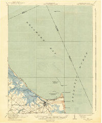 Cape Henlopen Delaware Historical topographic map, 1:62500 scale, 15 X 15 Minute, Year 1937