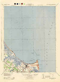 Cape Henlopen Delaware Historical topographic map, 1:62500 scale, 15 X 15 Minute, Year 1944