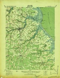 Cedar Creek Delaware Historical topographic map, 1:62500 scale, 15 X 15 Minute, Year 1919