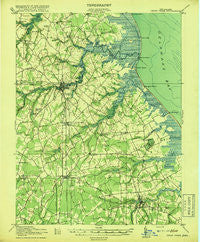 Cedar Creek Delaware Historical topographic map, 1:62500 scale, 15 X 15 Minute, Year 1918