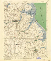 Cedar Creek Delaware Historical topographic map, 1:62500 scale, 15 X 15 Minute, Year 1938