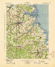 Cedar Creek Delaware Historical topographic map, 1:62500 scale, 15 X 15 Minute, Year 1944